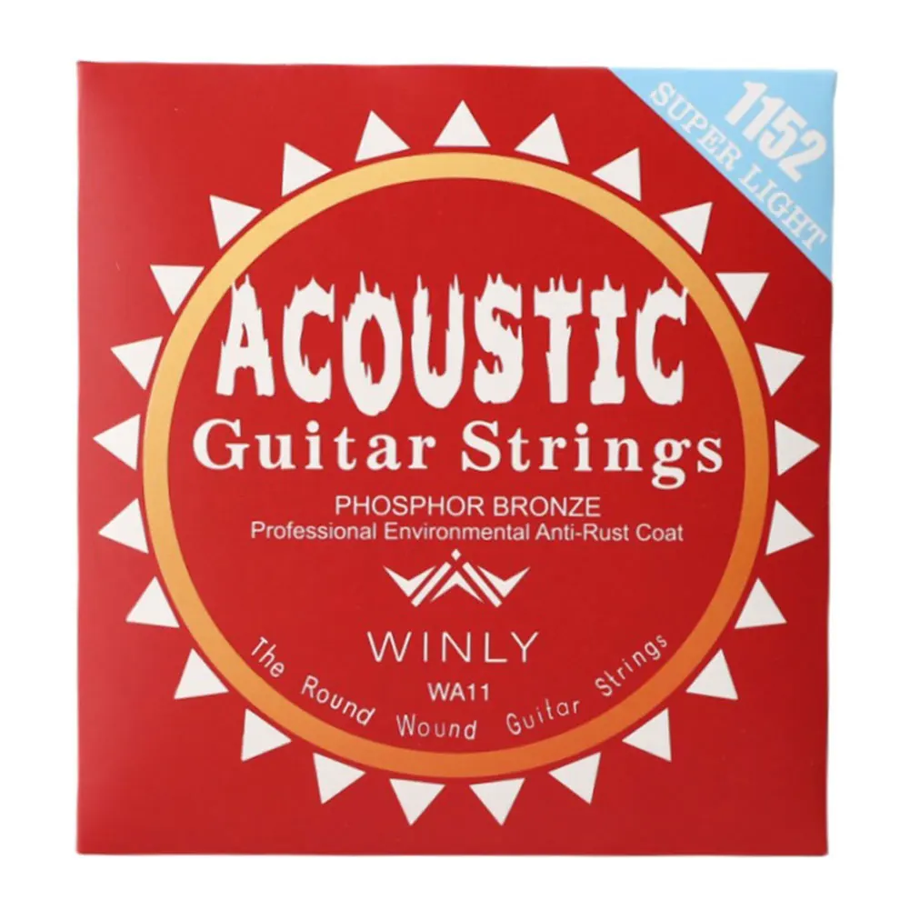 

Acoustic Guitar Strings Steel Core Light Acoustic Strings Phosphor Bronze Coating Guitar Strings Guitar Accessories