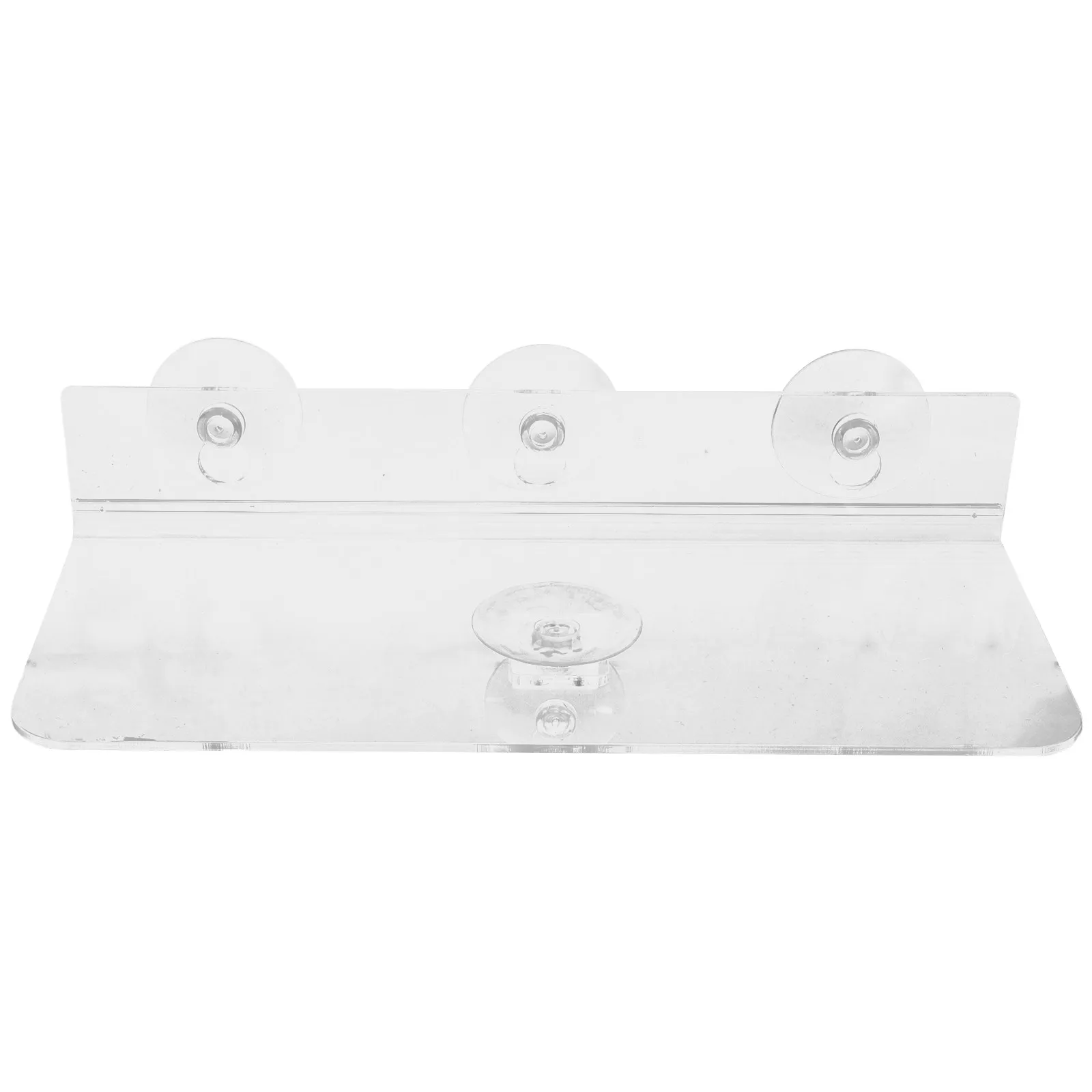 Floating Plant Shelf Indoor Clear Acrylic Window Sill Extender for Flowers Succulents Herbs Suction Mount 12x5x2