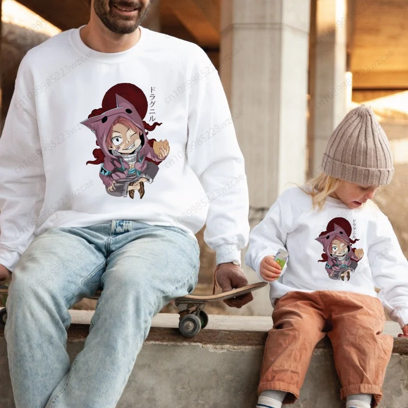 

Anime Fairy Tail Cartoon Natsu Erza Gray Lucy Kids Funny Print Sweatshirt Boys Girls Long Sleeve Hoodie Streetwear Sweatshirt
