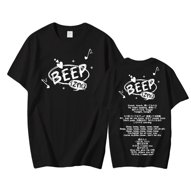 

Izna - BEEP 2025NEW T-shirt 100%Cotton Hip Hop Tshirts Sleeve Male Printing Punk T Shirt Gothic Streetwear High Quality Tops