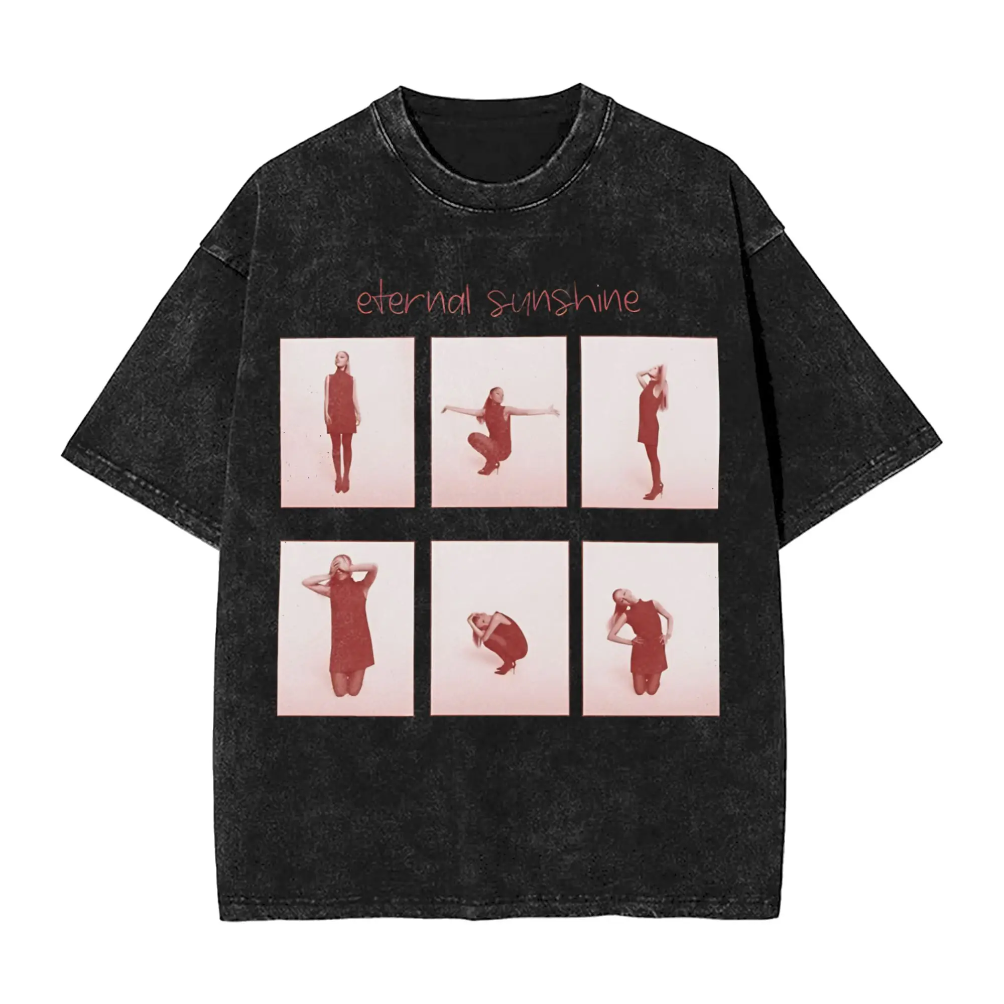 Printed The Eternal Sunshine Tour arianas grandes Washed T Shirt Outfit Oversize T-Shirt  Men Women Tees