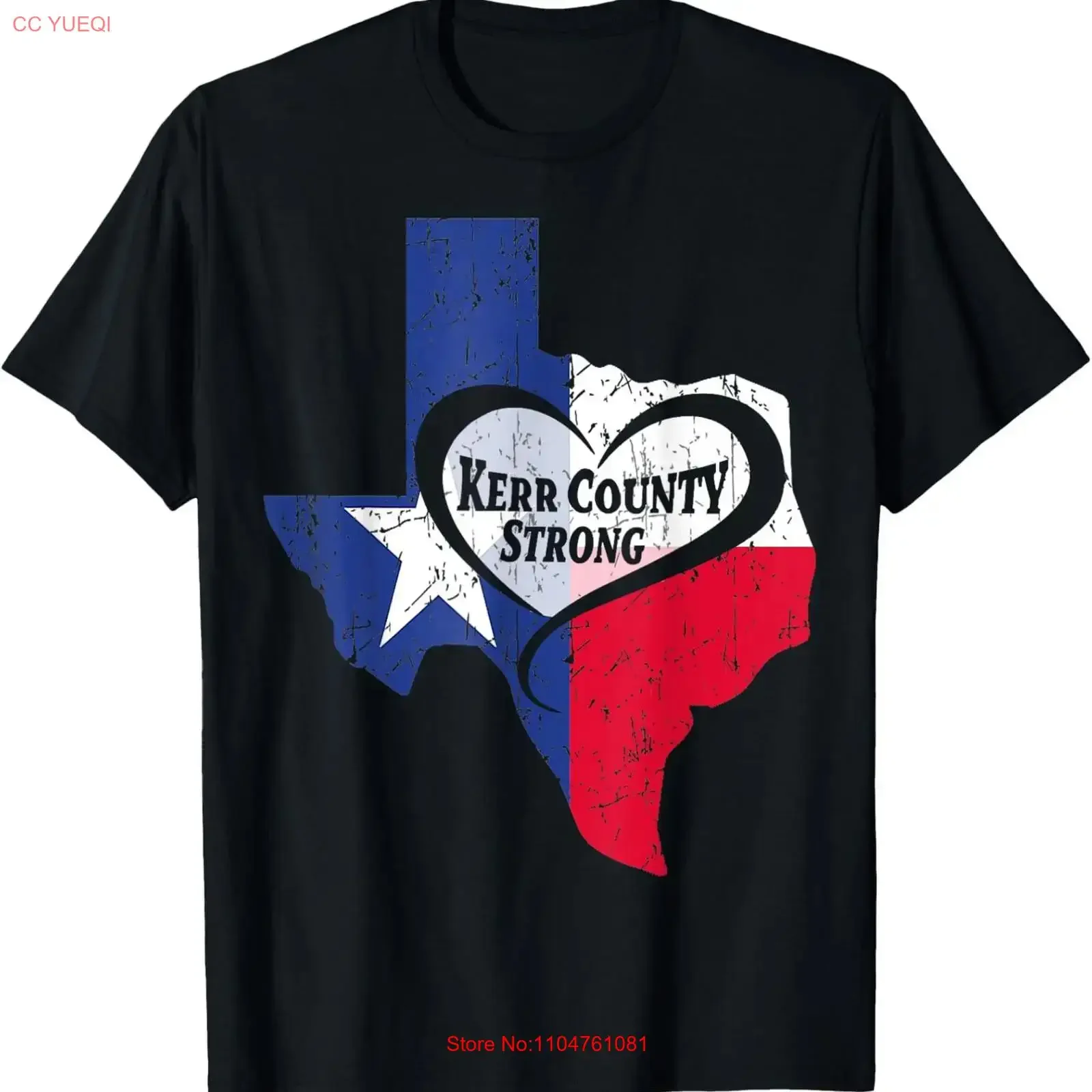 Camiseta Kerr County Strong Texas Pray For, estilo vintage, lavada, transpirable, elegante, cómoda, ligeramente de diseño, ropa urbana