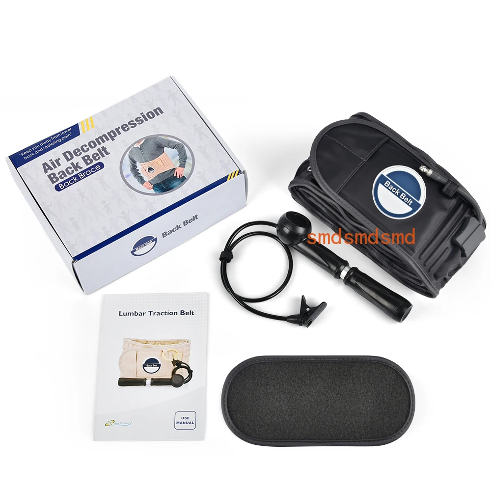 Picture 7: Inflate Lumbar Decompression Waist Belt Spine Air Traction Health Care Physio Back Support Brace Spine Back Posture Correction