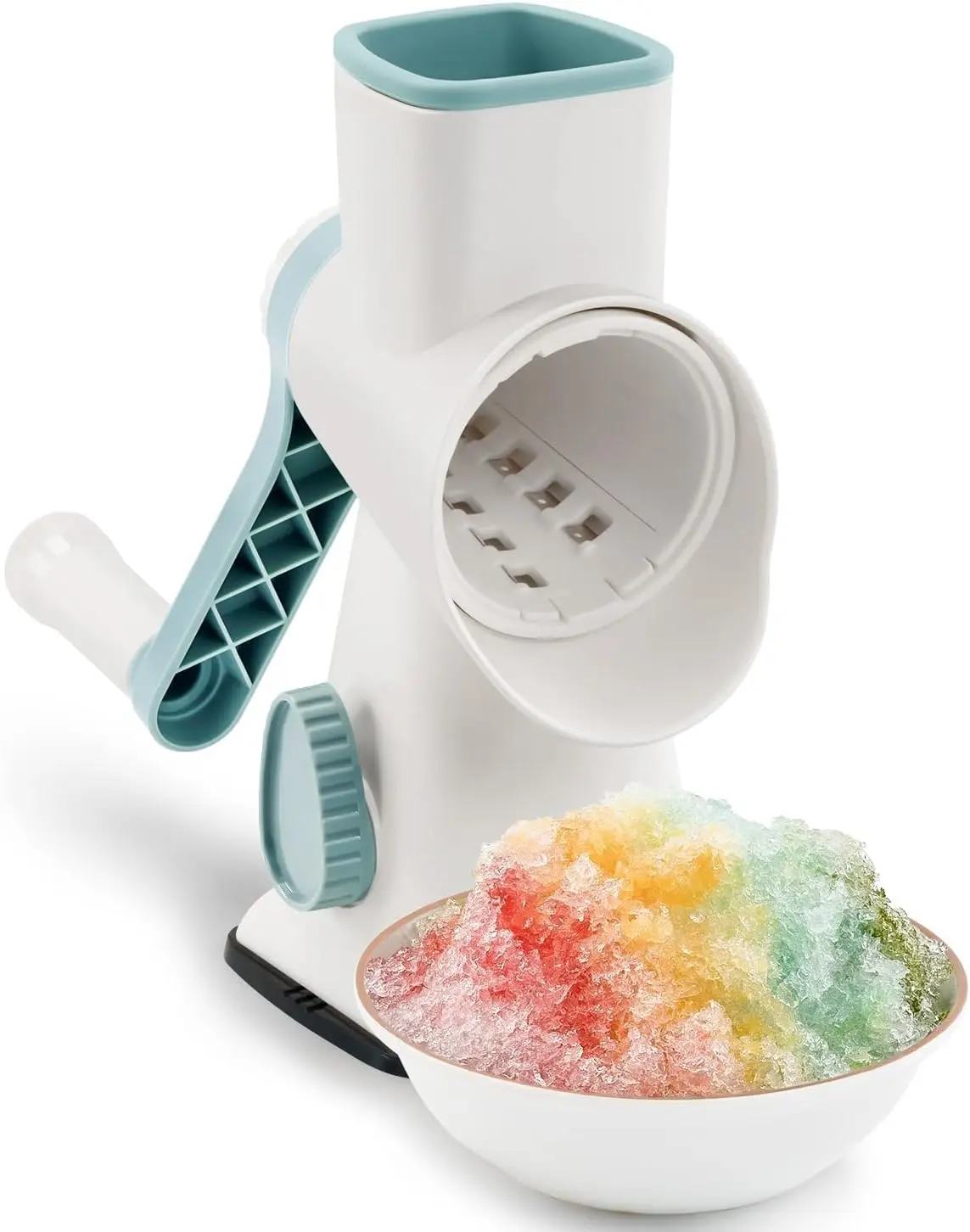 

Rotary Ice Shaver with Handle Manual Hand Crank Snow Cone Maker Machine Qucik Shaved Ice Maker with Suction Feet, All Ic