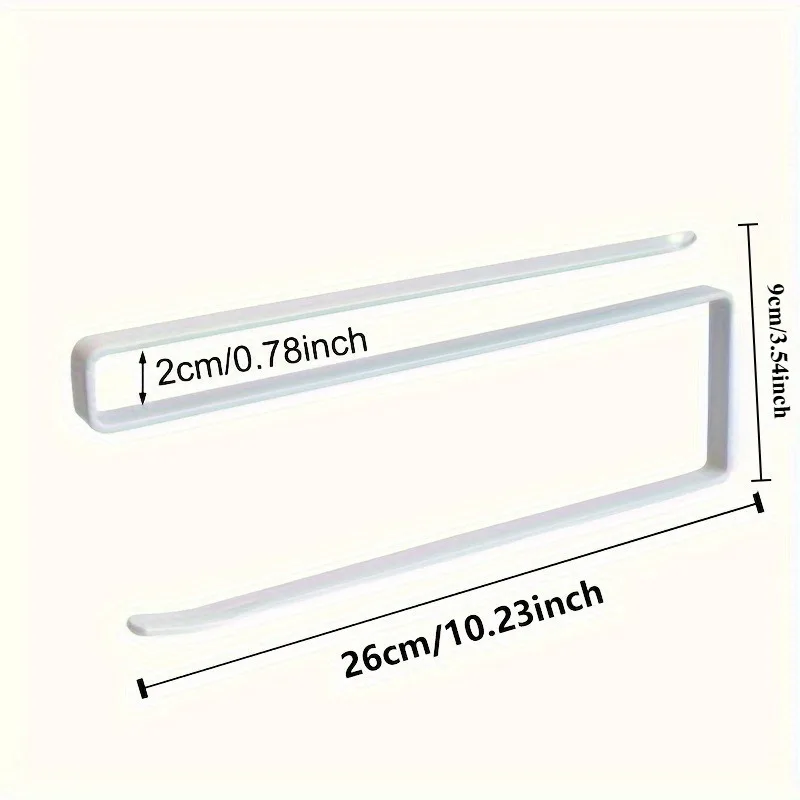1Pc Kitchen Tissue Rack Without Punching Cabinet Iron Roll Paper Rack for Paper, Cling Film and Fabric