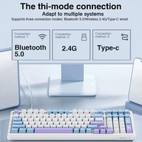 Aula F99 Pro Gaming Keyboard Wireless Mechanical Keyboard Bluetooth 5.0/Wired RGB PBT Keycaps Hot Swap Gasket Gaming Accessories