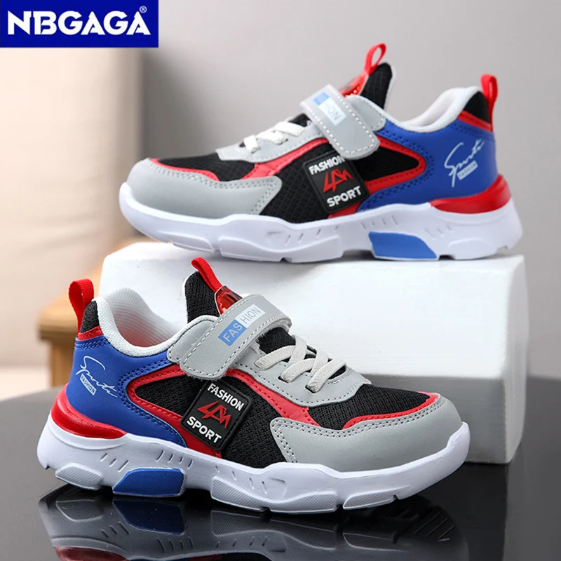

Kids Fashion Sneakers Boys Tennis Shoes Breathable Mesh Running Shoes Lightweight Children's School Casual Flat Walking Footwear