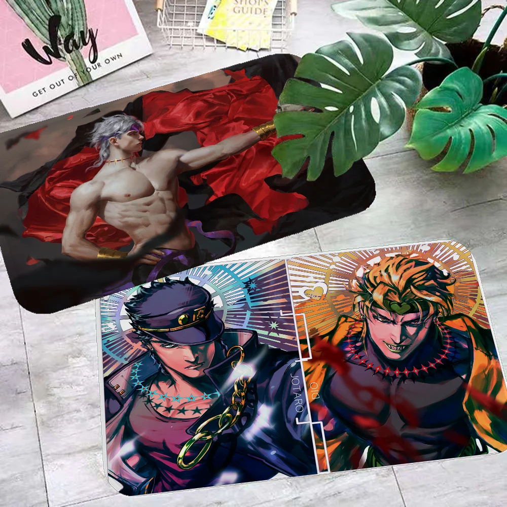 

J-JoJo's B-Bizarre Adventure Floor Mat Kids Room Bedroom Decoration Balcony Anti-Slip Doormat Living Room Welcome Rug