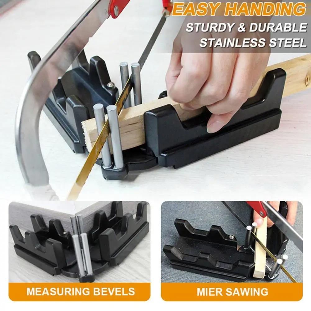 

2 In 1 Miter Measuring Cutting Tool 85-180°Angle Clamp Measuring and Sawing Mitre Cutting Tool Precise Cutting Hand Tools
