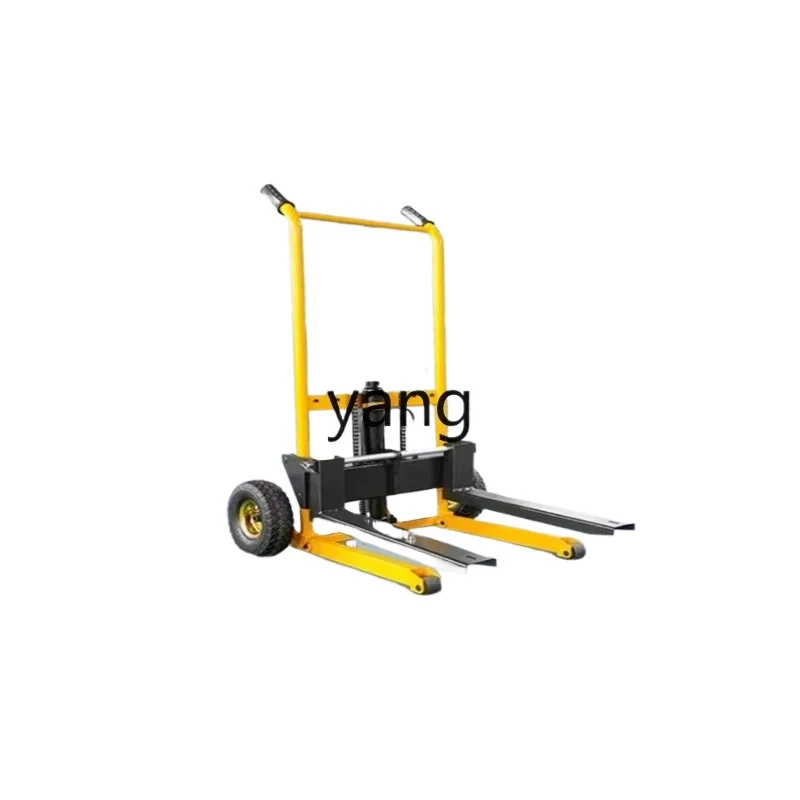 LMM, miniature truck-mounted forklift folding manual hydraulic stack truck lightweight small lifting and handling