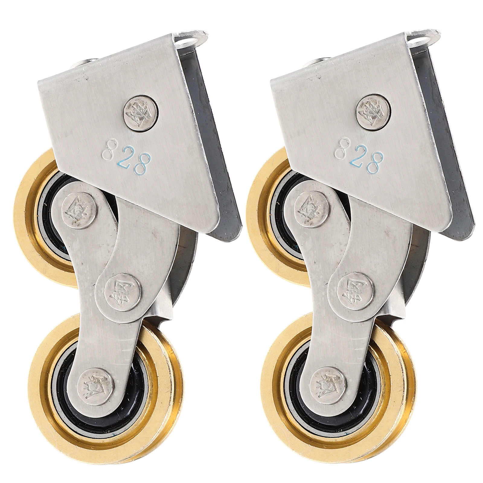 

2Pcs Nylon Plastic Sliding Door Roller Replacement Kit 22Mm Copper Wheel Sliding Cabinet Hardware