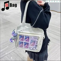 Y2K Everything women's handbag Transparent pain Itabag One Shoulder Gothic Harajuku Cross-body canvas Ita bag large capacity