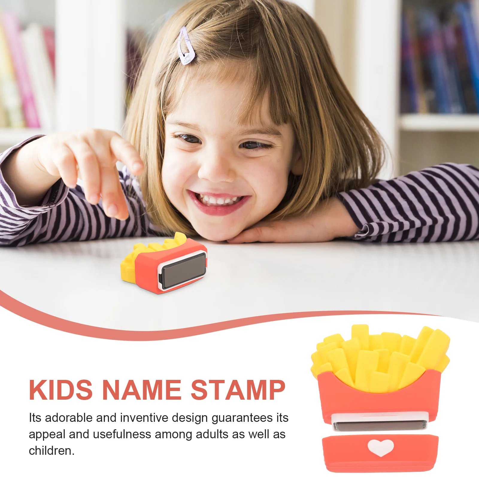 어린이 의류용 음식 모양 이름 스탬프 플라스틱 만화 스탬프 편리한 다기능 어린이 의류 라벨링 도구
