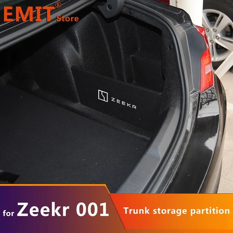 Rear Storage Compartment Partition Fit for Zeekr 001 Rear Spare Partition Rear Trunk Storage Box Interior Modification