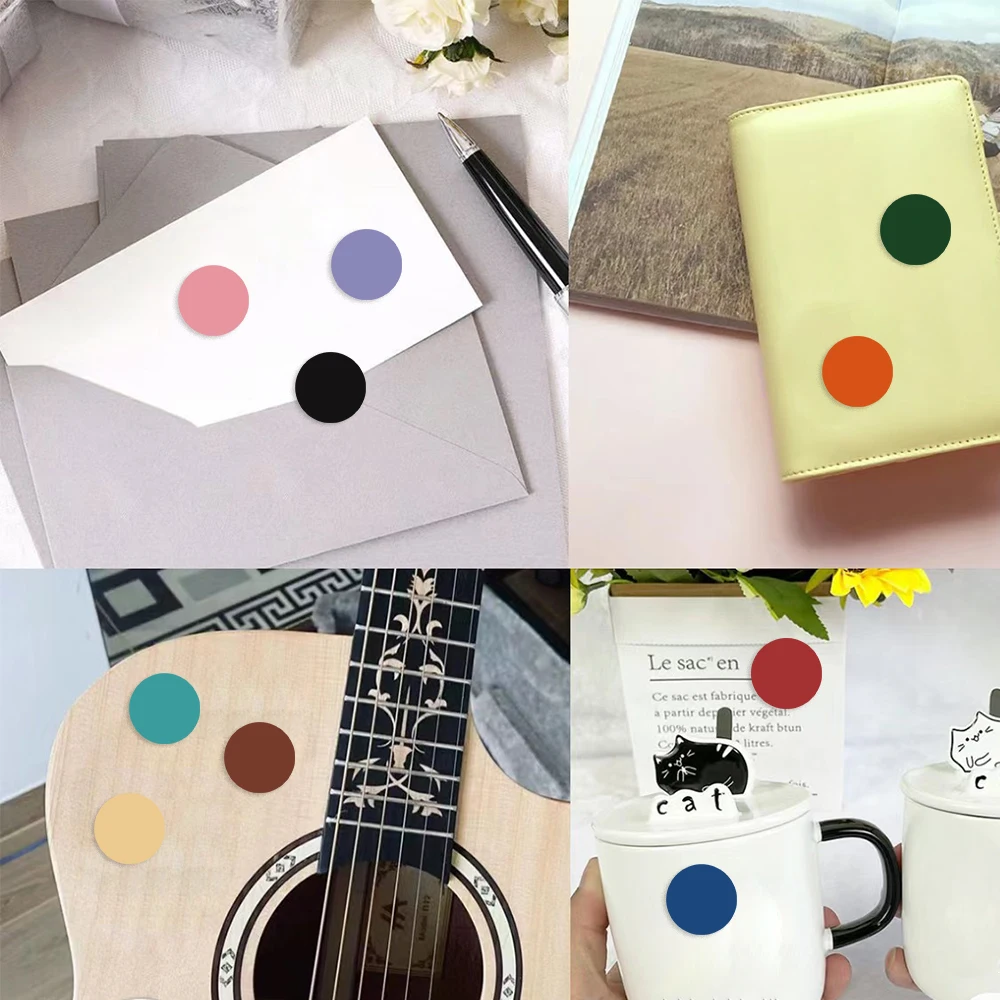 مجموعة ملصقات كروما مستديرة مكونة من 500 قطعة من ملصقات كروما مقاس 1 بوصة - ملصقات قرطاسية باللون الأحمر والأصفر والأزرق والوردي والأسود للتنظيم #3