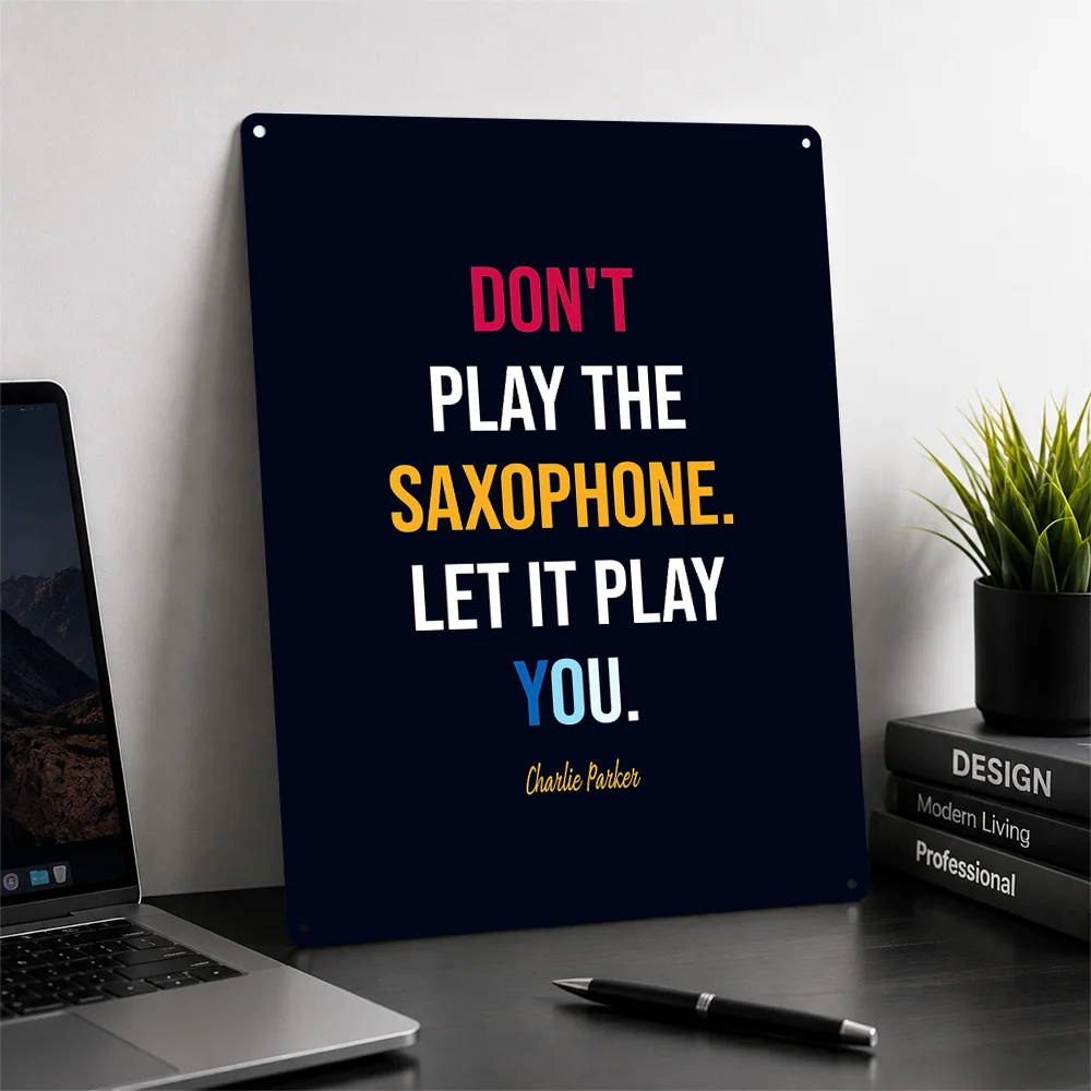 Charlie Parker Metal Poster Music Wall Art Customized Retro Tinplate Sign for Studio Bedroom Home Decor Room Decoration Plaque
