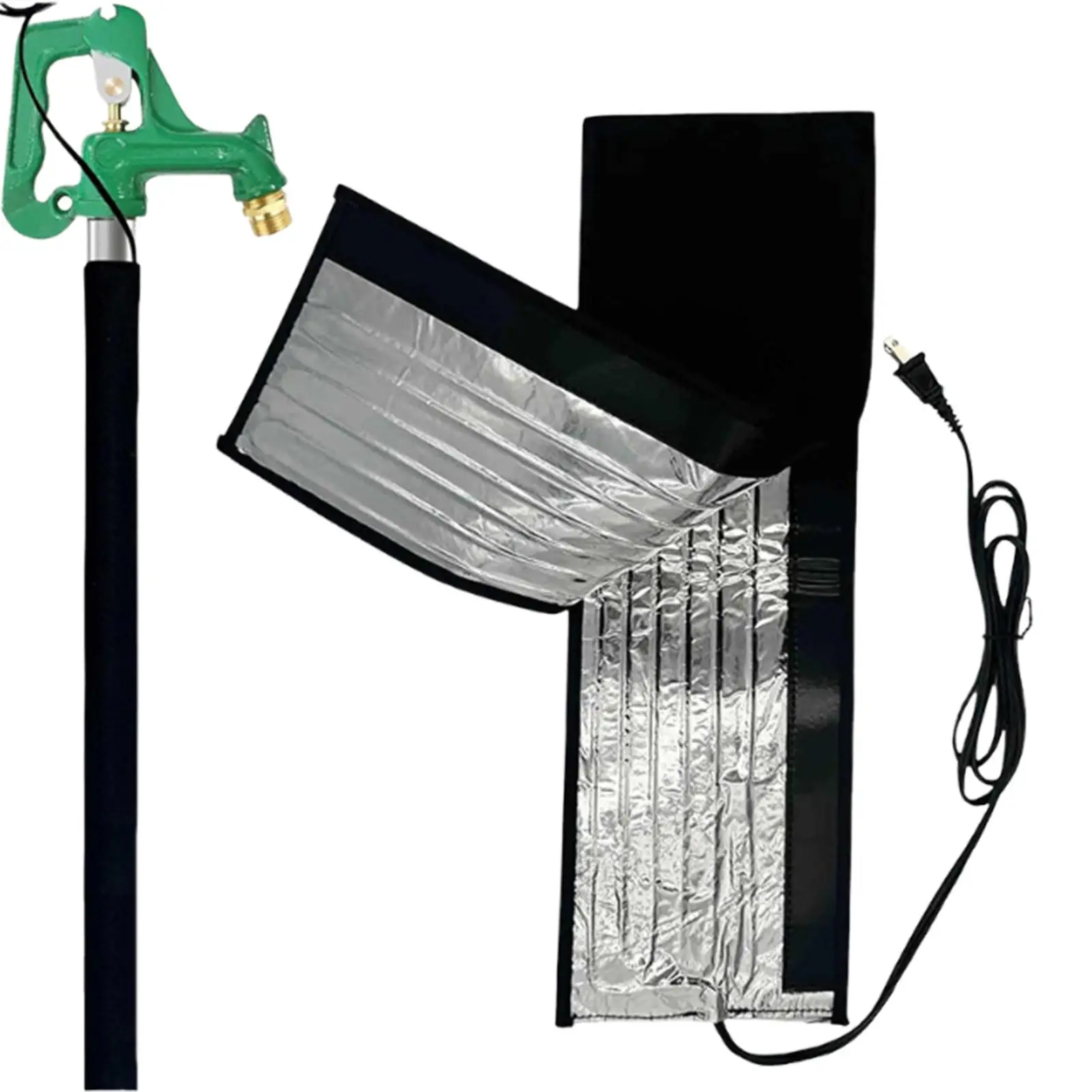 

Water Pipe Heat Tape 120V Antifreeze Cover 39.3X5.9 Inch Aluminum Foil Water Heat Trace Blanket For Metal Pipe Freeze Protection