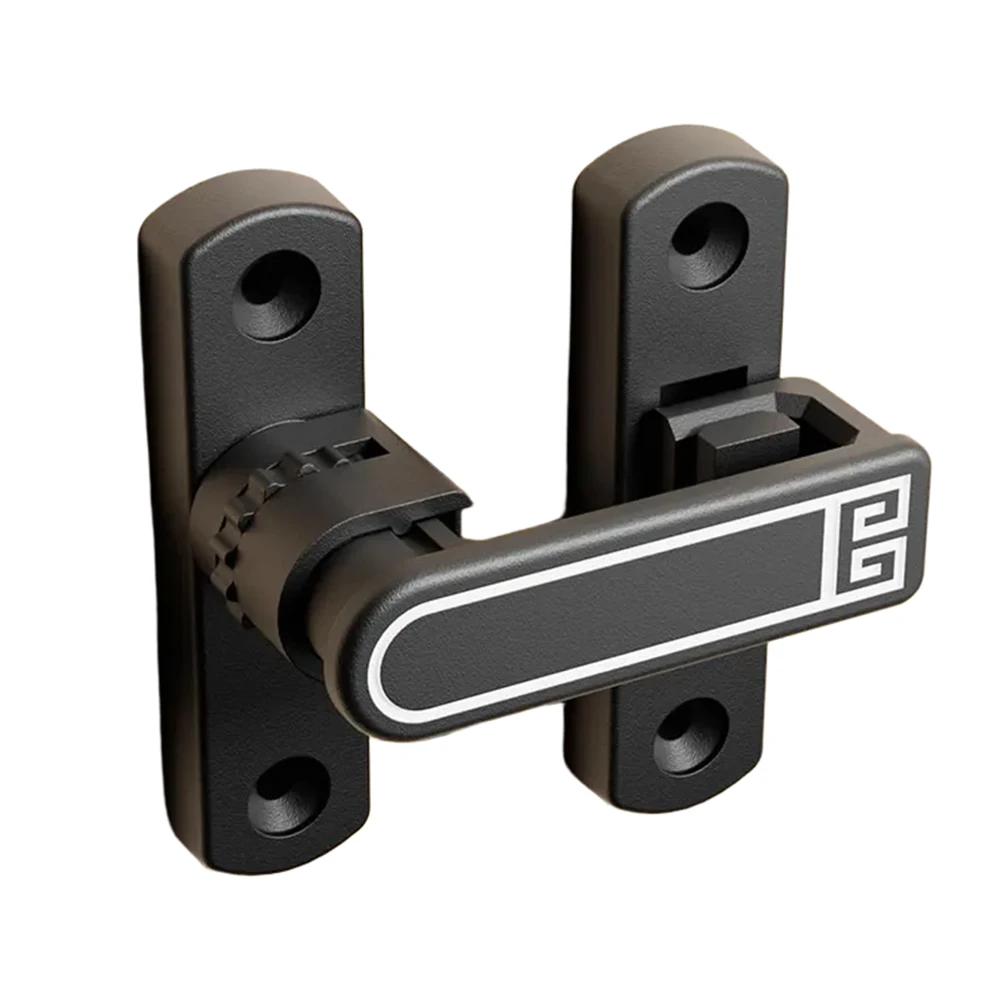 Door Lock Buckle Height-Adjustable Flip Latch Lock 90/180 Degree Sliding Swinging Door Lock Multi-purpose Sliding Door Lock Bolt