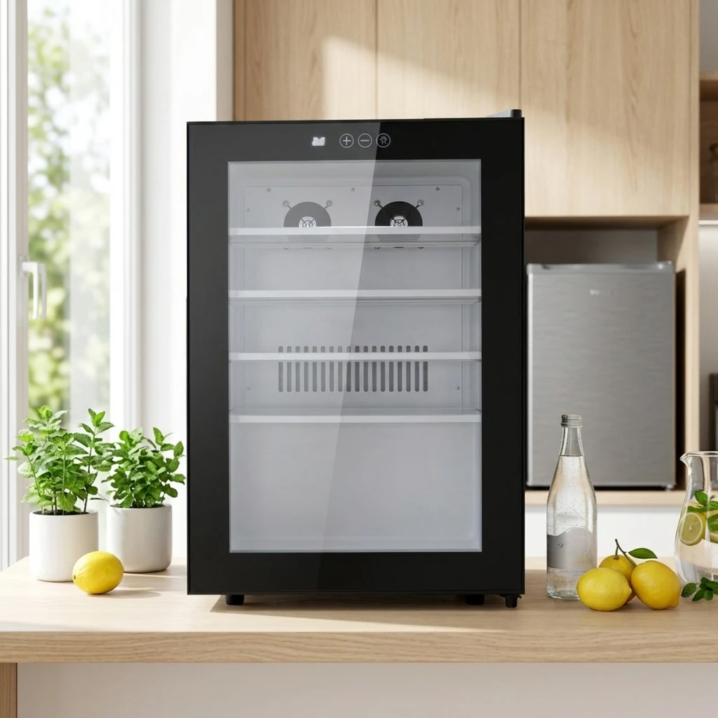 Hotel Household Single Door Refrigerator 40L Frost Free Thermoelectric Minibar Fridge Battery Operated Portable Cooler