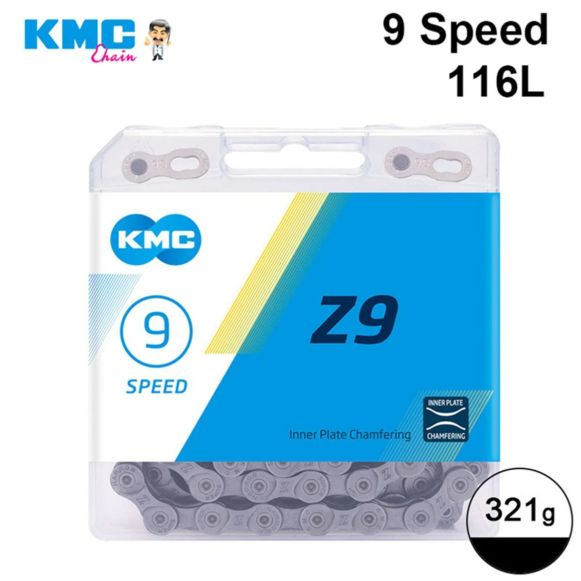 KMC 9S سلسلة الدراجة الجبلية 9 سرعات الدراجة الجبلية الحالية Z9 X9 X9EPT الطريق الدراجة 9 فولت سلاسل 116 وصلات وصلة الطاقة الدراجات الملحقات