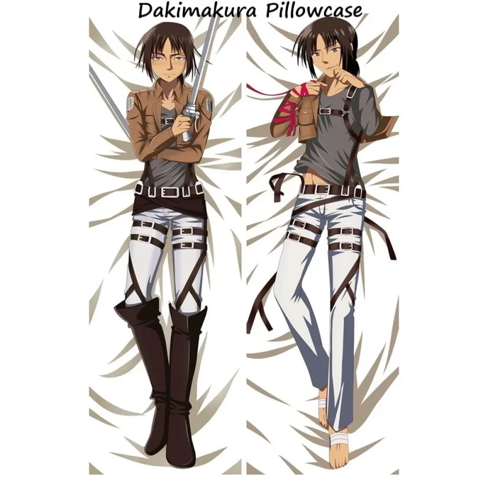 

Attack On Titan Body Pillow Case Anime Dakimakura Pillowcase Sexy Girl Loli Pillow Cushion Backrest Bed Life-size pillowcase