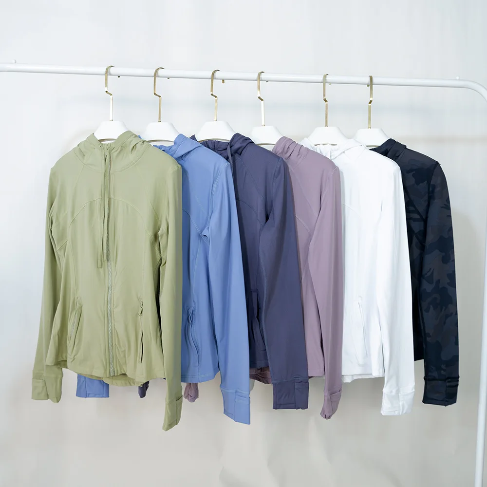 

Женский дышащий спортивный костюм с капюшоном для бега, фитнеса и йоги, шерстяной кардиган с длинными рукавами