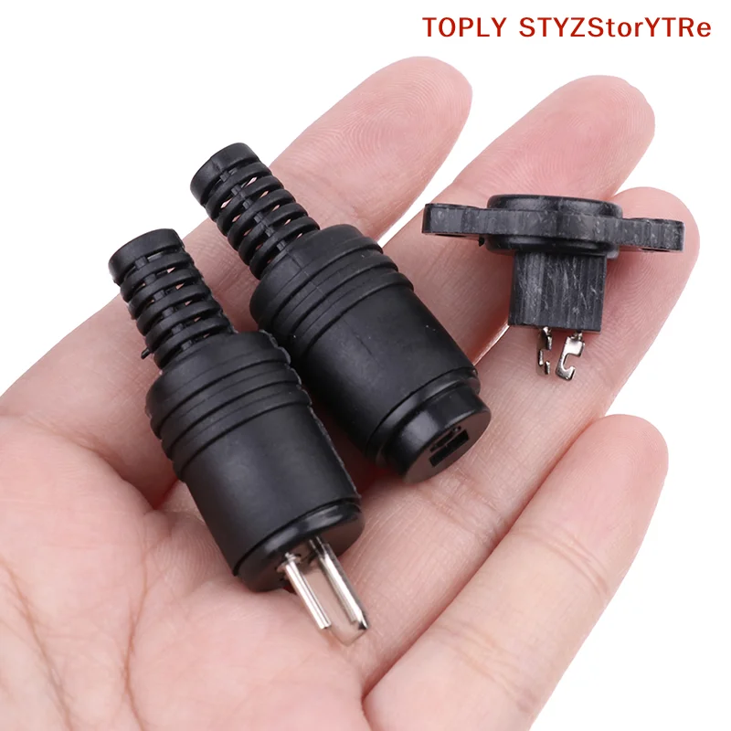 1/2PCS 2 Pin DIN Speaker Wire Plug 2P Hifi Loudspeaker Cable Solder Connector Male Female Socket