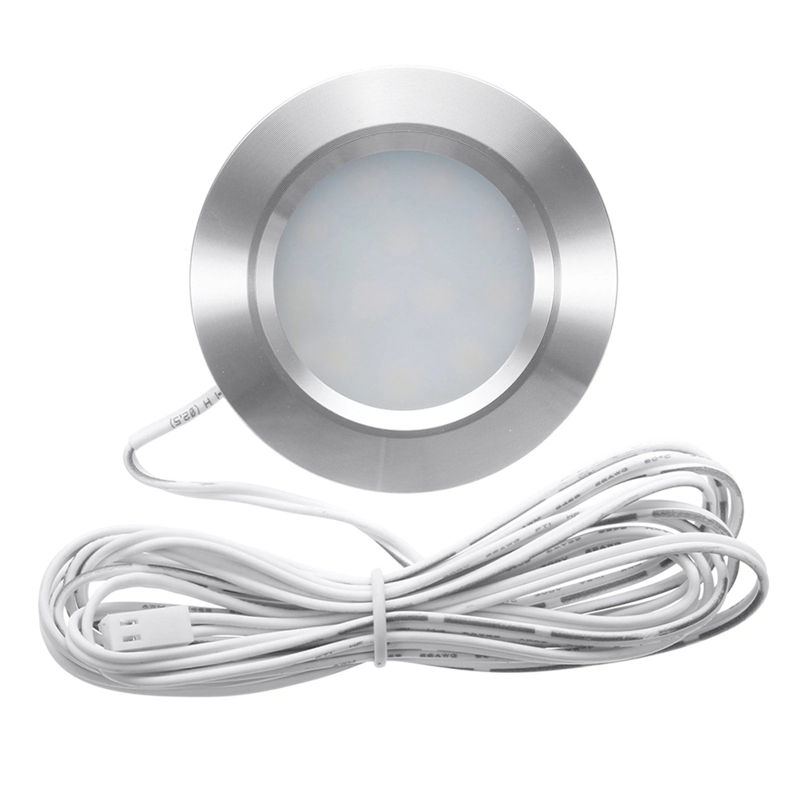 Travel Recessed 12LED Lights Round RV Boat Recessed Ceiling Light Ultra-Thin Camper Interior Lighting Small Downlight with Cable