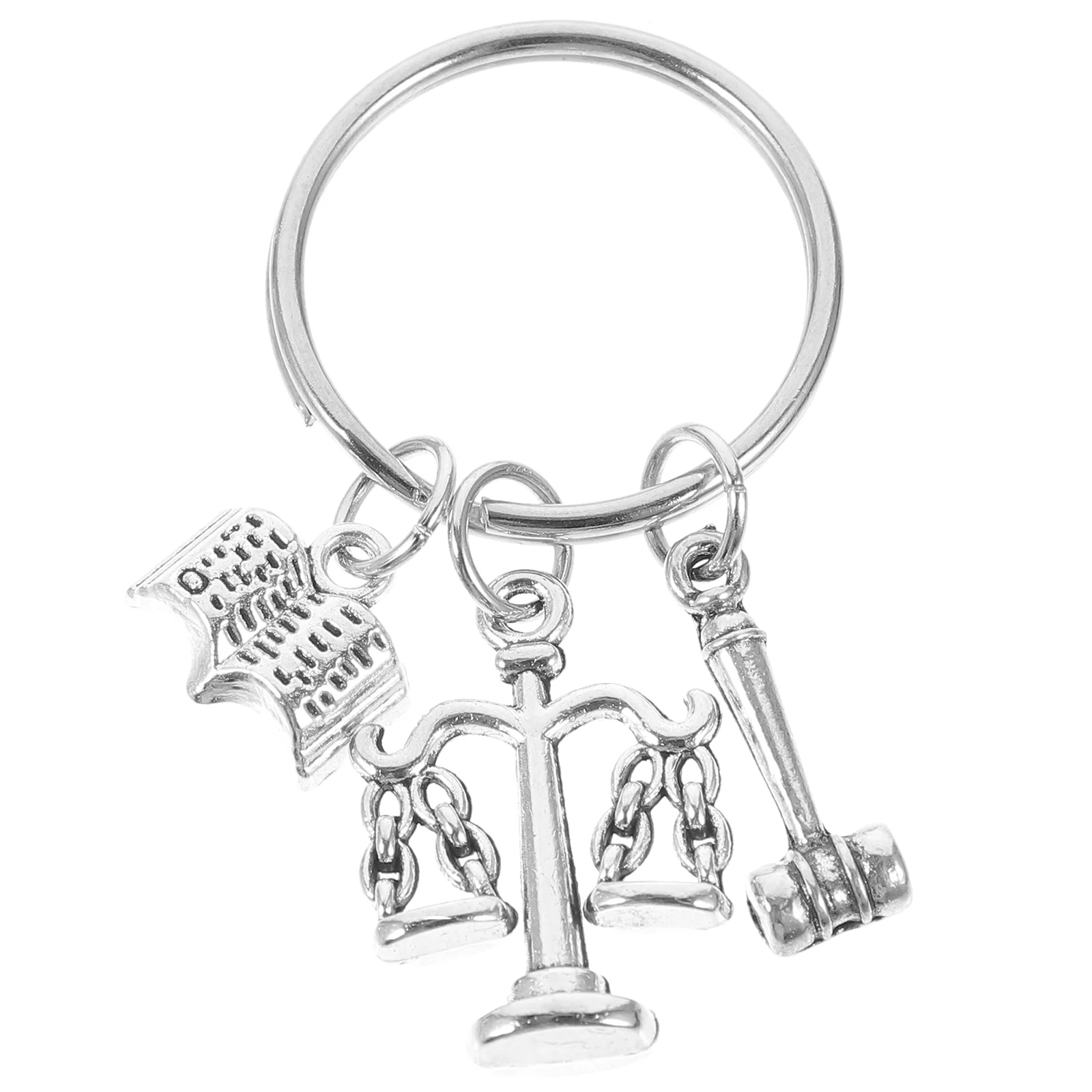 Exquisite Lawyer Keychain Unique Justice Hammer Book Key Cute Zinc Alloy Charm Multi Functional Bag nament Lightweight