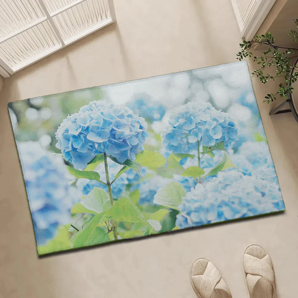 Floor Bath Mat for Hallway on the Floor Hortensia Facom Carpet Entrance Door Mat Carpet in the Living Room Bathroom Rug Home