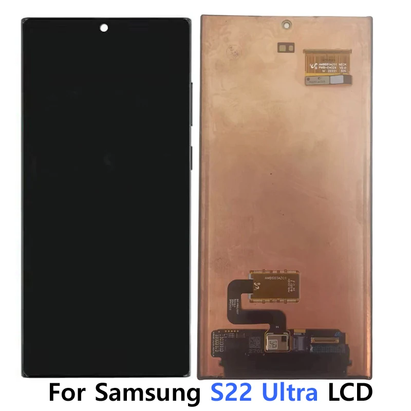 Test S22U Display For Samsung S22 Ultra LCD Display Touch Screen Digitizer S908 S908B S908U LCD Replacement Repair Parts