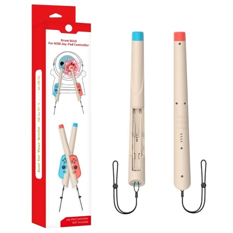 Drum Left and Right Small Handle Drumsticks for Switches Joypad Taigu Drum Game Drum Grip