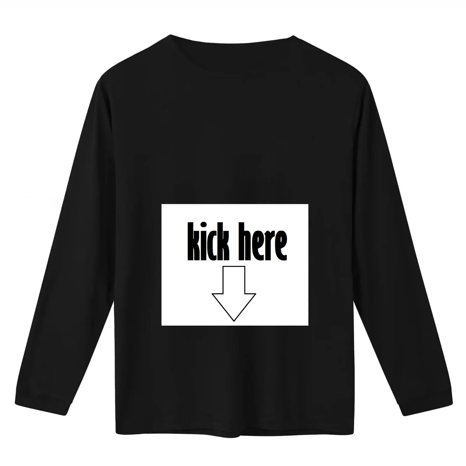 kick here T-Shirt Summer Casual Cotton Tee Oversized Streetwear Tops Vintage Graphic Print Loose Fit Short Sleeve