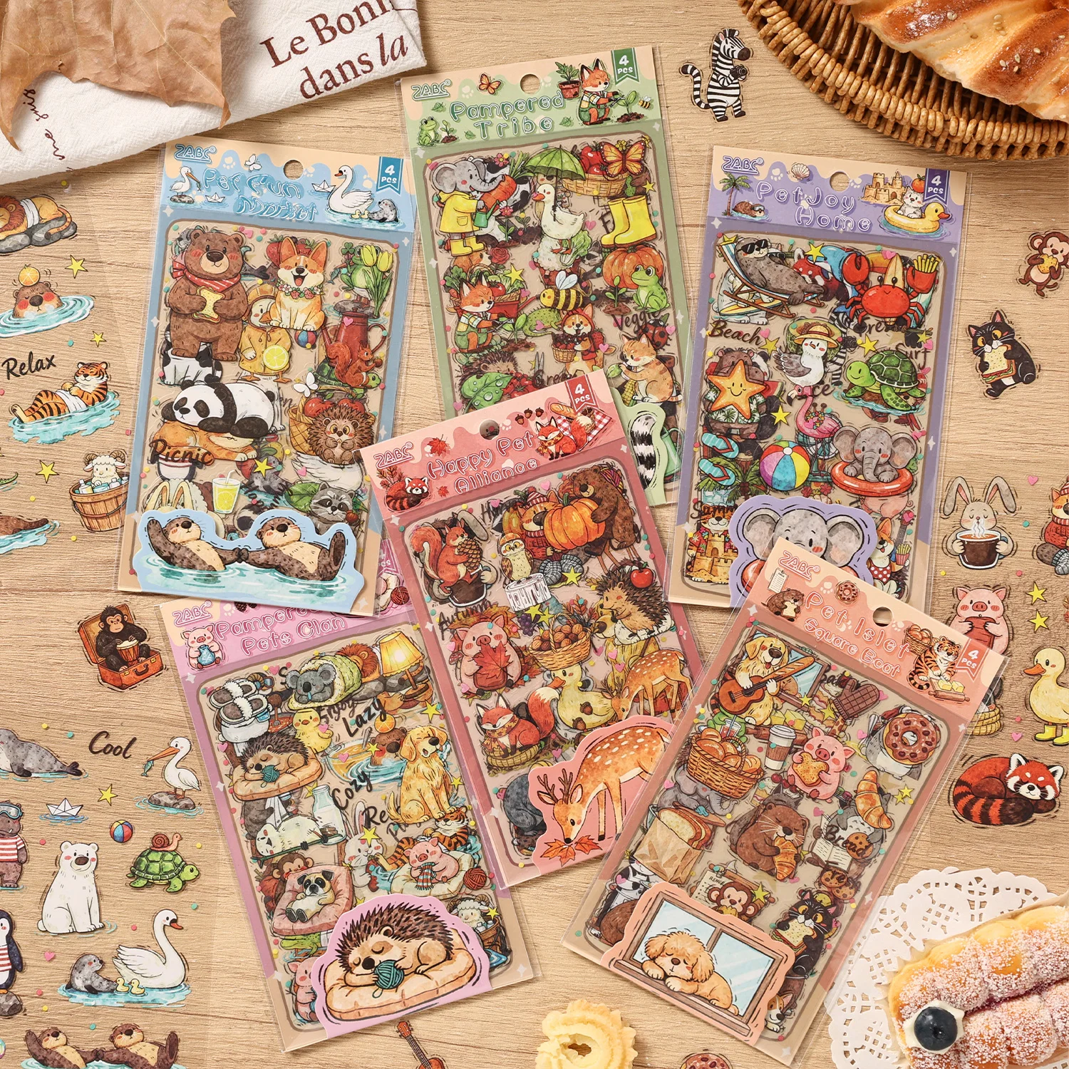 Chaoyu Cute Animal Stickers High-Quality Children's Girls' Kindergarten Early Education DIY Decoration Educational Toys
