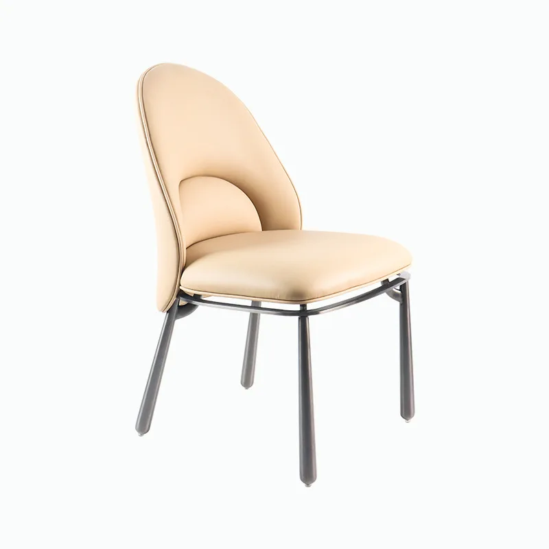 

Nordic light luxury dining chair, home modern simple hotel back chair