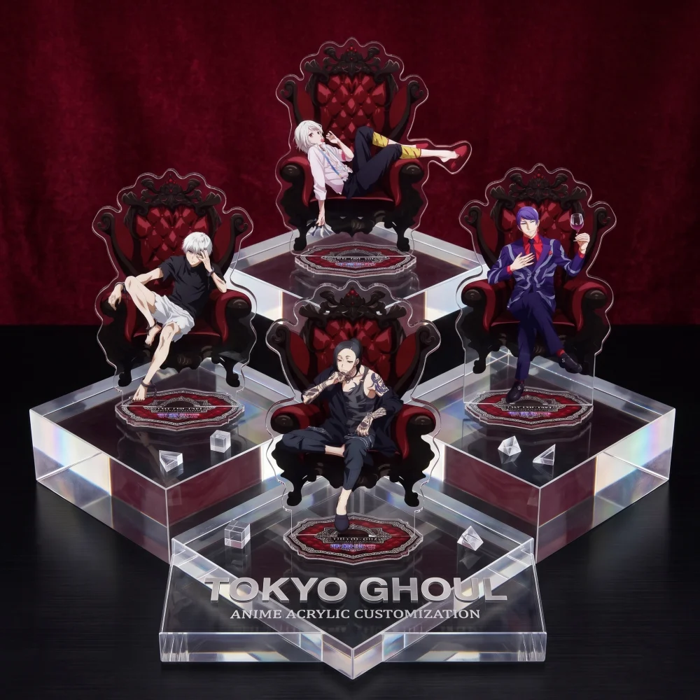 Anime Tokyo Ghoul Acrylic Stand Keychain Ken Kaneki Juuzou Suzuya Uta Shuu Tsukiyama Figure Deskto