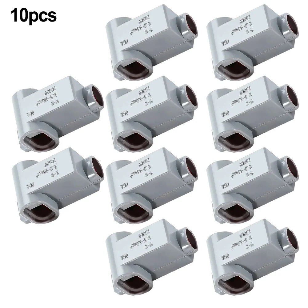 

T-type Connector High Power Splitter 80A Current Rating PC Material Construction Robust Splice Connector For Electricians