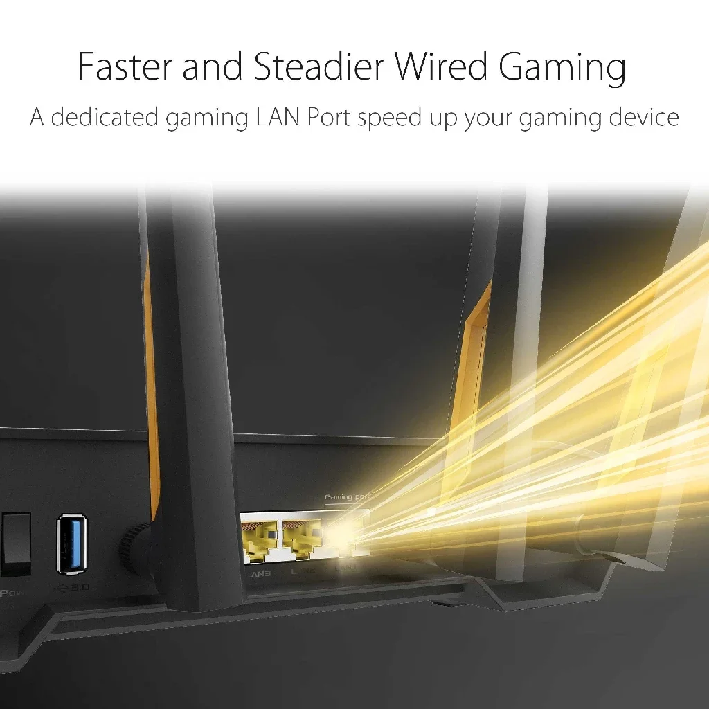 Imagem -04 - Asus-tuf Gaming Ax300 v2 Tuf-ax3000 Dual Band Wifi Gaming Router Mu-mimo Modo de Jogo Móvel Passos 2.5gbps