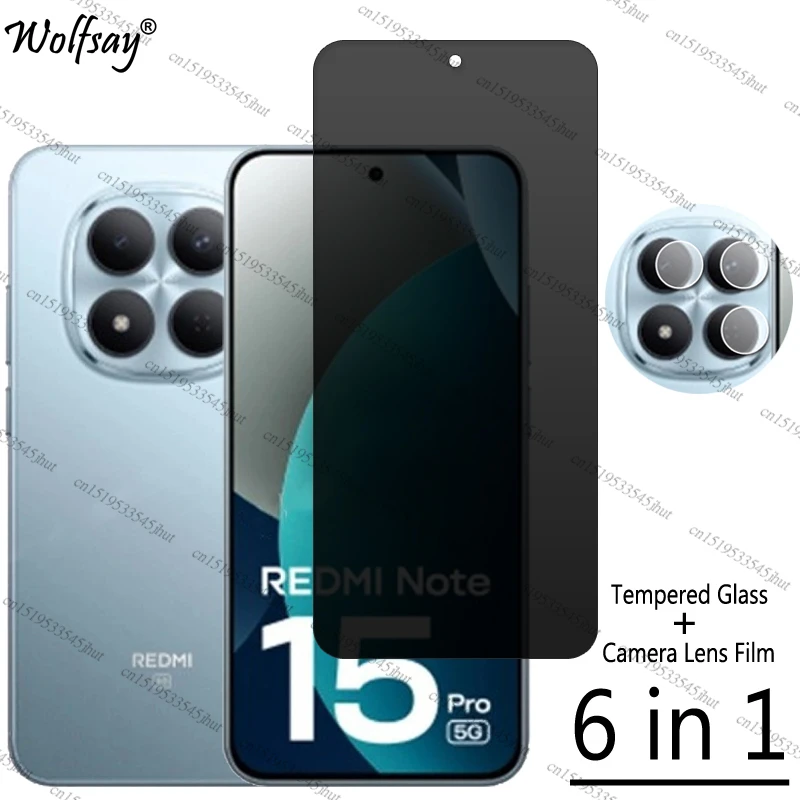 واقي شاشة الخصوصية لهاتف Redmi Note 15 Pro زجاج مقسى مضاد للتجسس Redmi Note15 Pro زجاج الكاميرا لزجاج Redmi Note 15 Pro #1