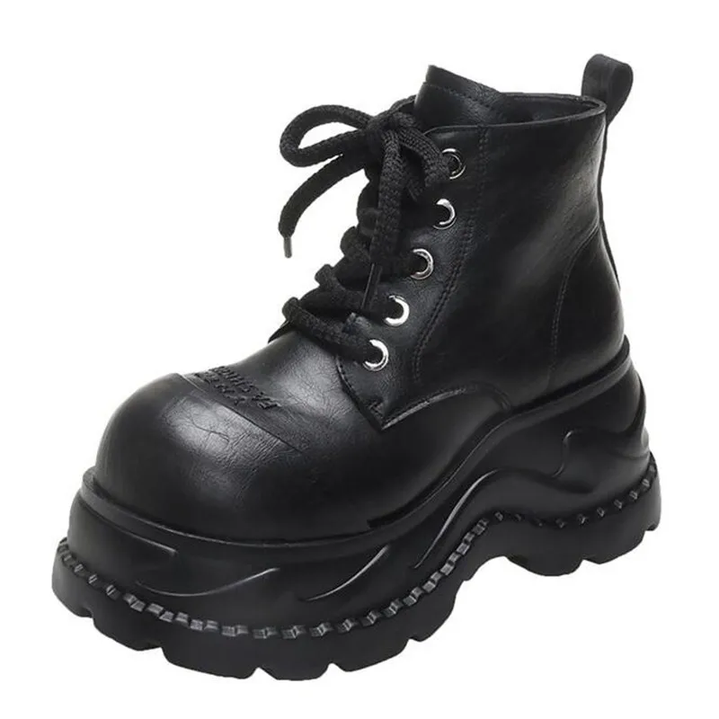 Fashion Microfiber Genuine Ankle Booties Chimney Shoes Genuine Pu Leather Zipper Boots Women Autumn Motorcycle Spring sport shoe