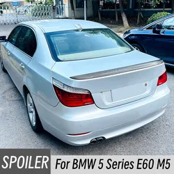 ABS 플라스틱 후면 트렁크 리드 립 블랙 카본 스포일러 윙, 외부 튜닝 액세서리, 2004-2010 BMW 5 시리즈 E60 M5