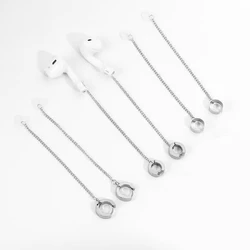 BoYuTe One Pair Earphone Anti-lost Ear Clip Chain Ear Cuff Titanium Steel Women Men Earrings Jewelry Accessories