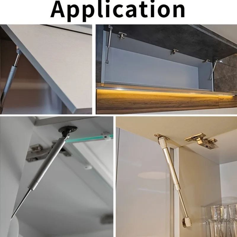 1/4 pcs Hydraulic Gas Spring Lift Support Strut - Adjustable Stay Hinge for Lifting Cabinet Door, Desk Lid & Furniture
