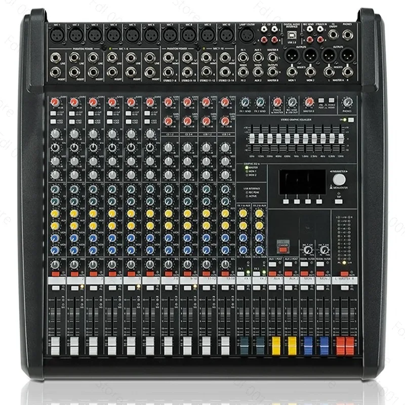 CMS1000-3 Profissional Audio Mixer with Cover Sound Console Compact Mixing System Effect Processor for Performance Stage