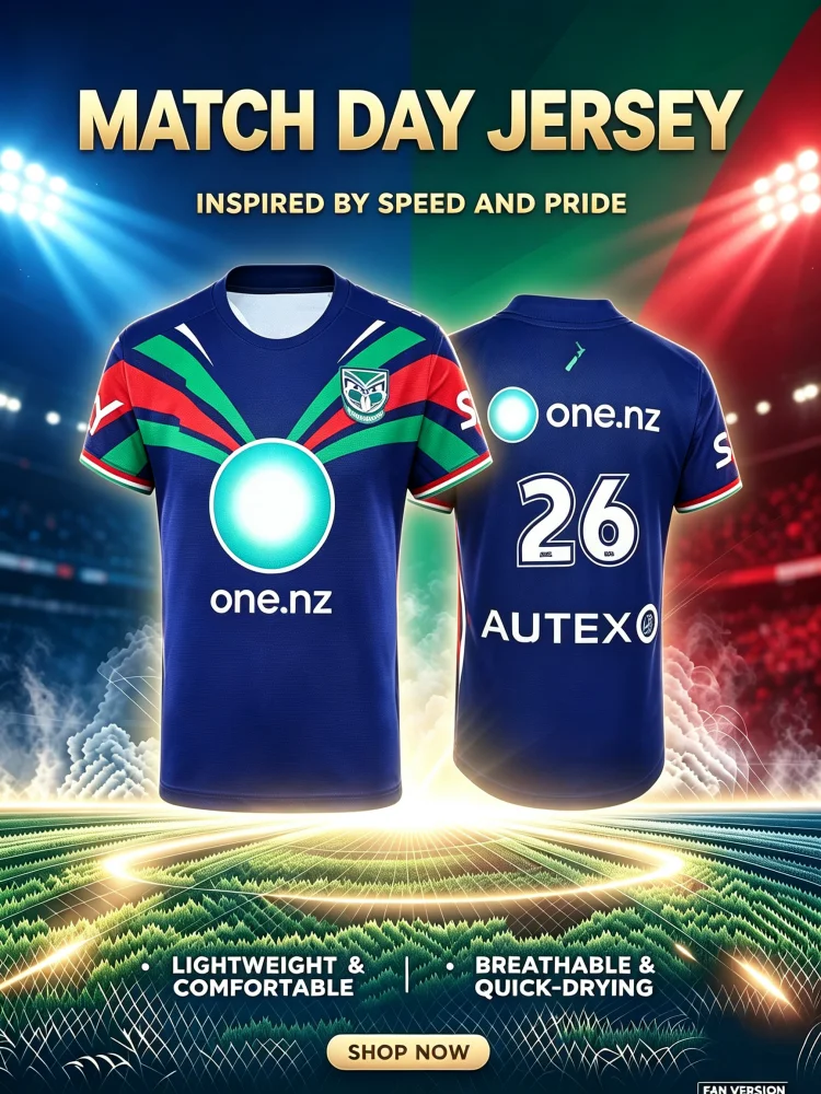 2026 NZ Warriors NRL Jersey 3D Printed T-shirt Casual Quick Drying Daily and Training Style Short Sleeved Shirt Family Kids Tees