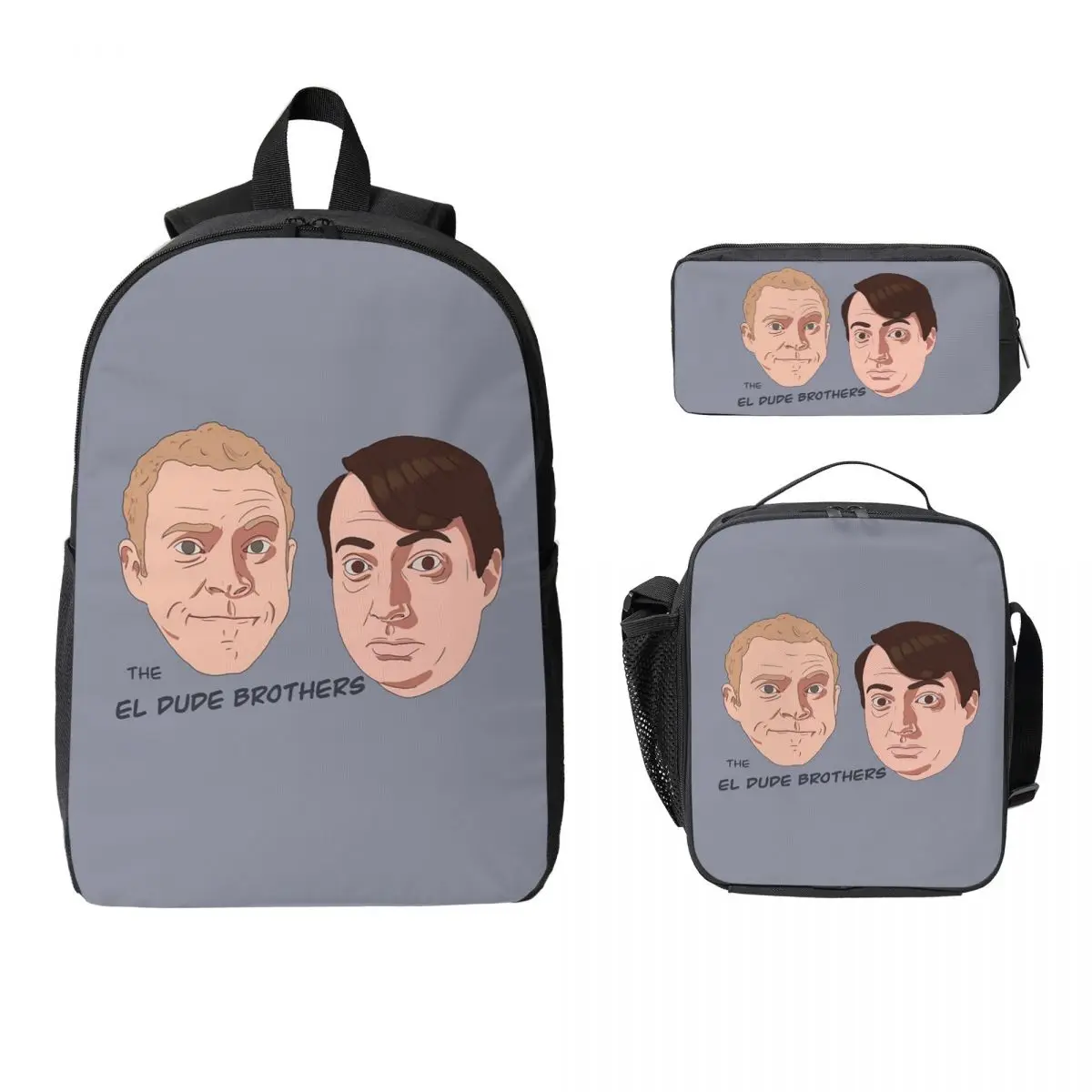 

Peep Show Mark And Jez The El Dude Backpack BookBag School Bag Computer Shoulder Bags 3ps Insulated Lunch Bag Pencil Case