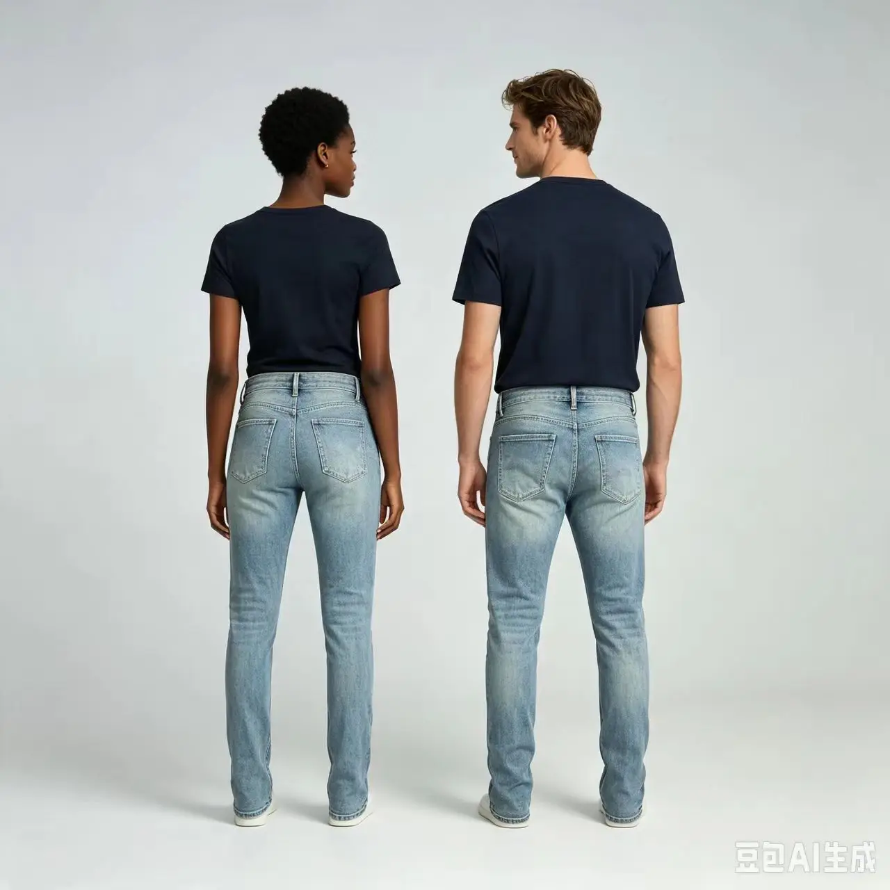 Fashionable men's jeans stretch slim fit perforated patch jeans designer brand retro light blue pants Hombre