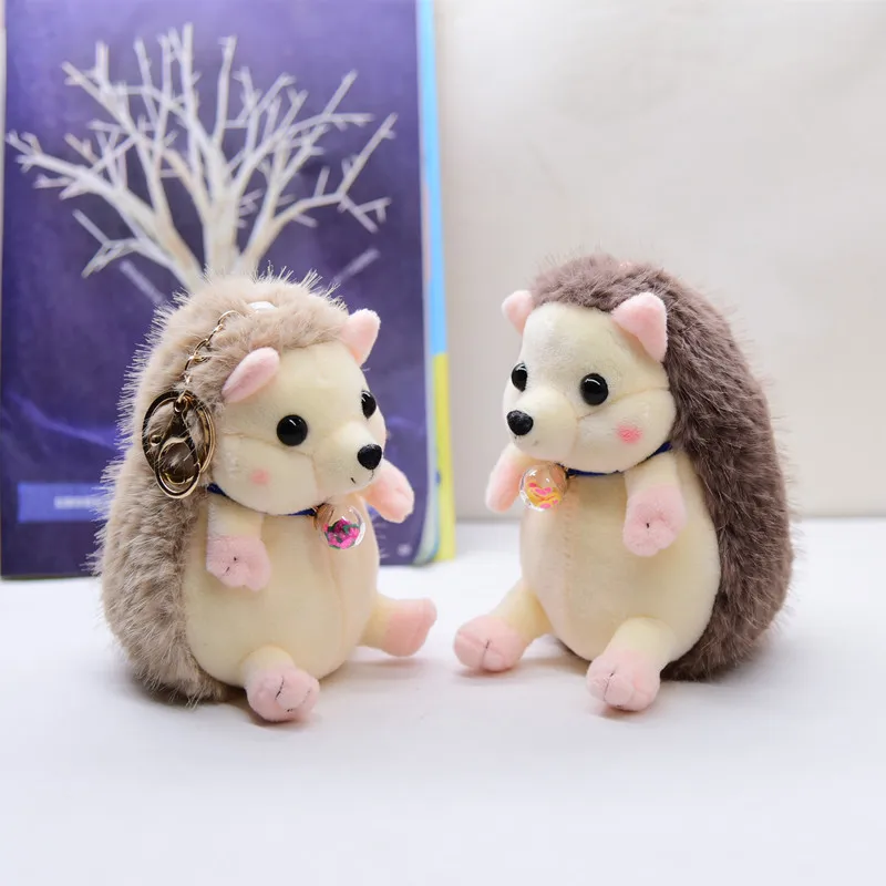 Cute Little Hedgehog Keychain for Girls, Cartoon Plush Toys, Pendant Doll, Kawaii Bag Acessório, Kids Birthday Gift, Novo, 2023