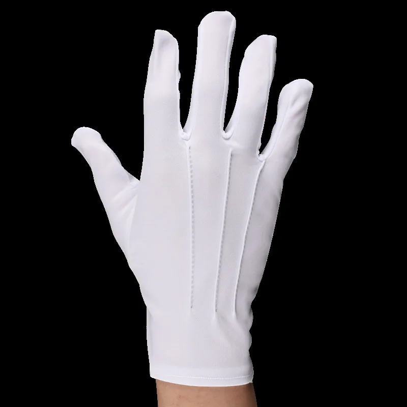 Men Women Etiquette Reception Honor Guard Hands Protector Parade White Gloves Formal Magician Full Finger Catering Drivers