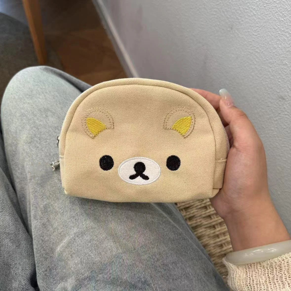 Rilakkuma الكرتون حقيبة مستحضرات تجميل أنيمي محفظة عملة محفظة أحمر الشفاه مفتاح حقيبة التخزين العناصر الحقيبة حاملي بطاقات هدايا عيد ميلاد لصديق